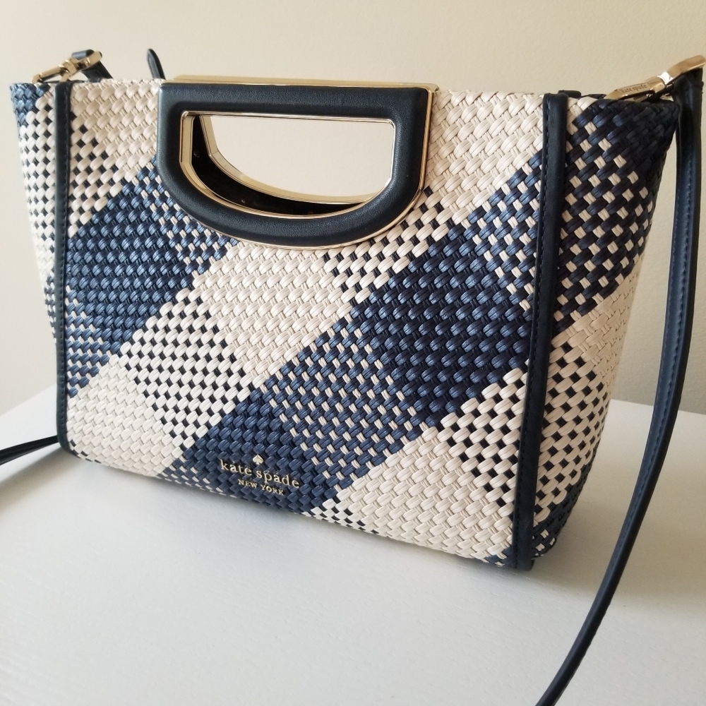 Kate Spade Woven Convertible Clutch Bag Crossbody - Picture 2 of 13